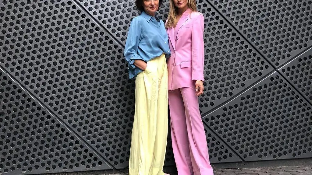 Anna Jagodzińska i Agnieszka Ścibior na planie "Stylowego projektu"