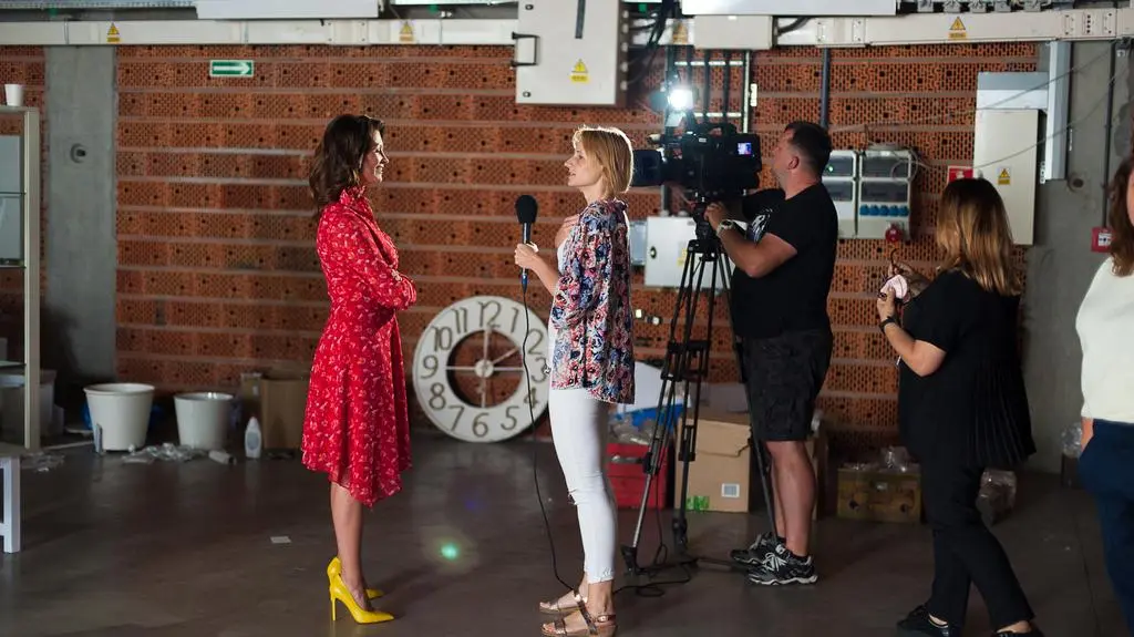 Anna Lucińska udziela wywiadu ekipie tvnstyle.pl