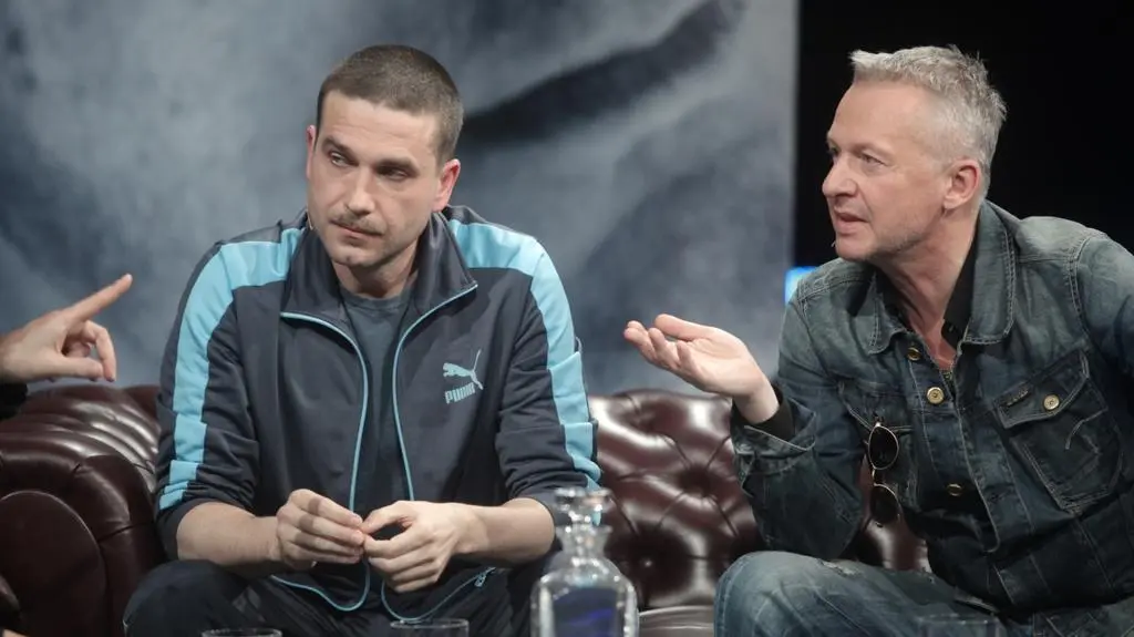 Bogusław Linda i Marcin Dorociński