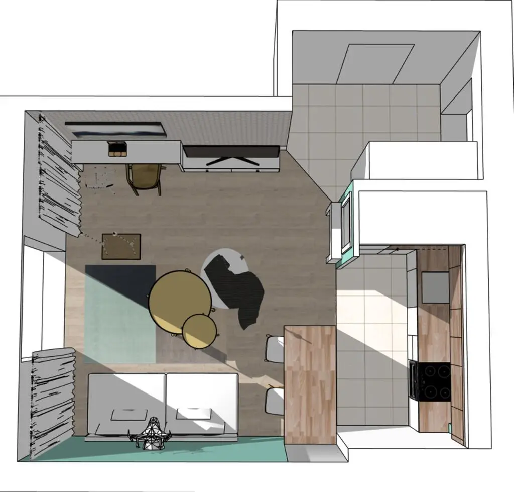 Jak urządzić kuchnię i salon - plan projektu