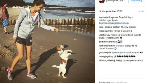 Joanna Jablczynska i jej pies Mecenas