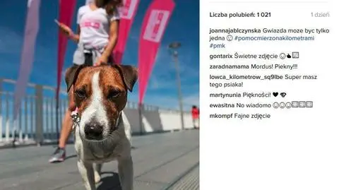 Joanna Jablczynska i jej pies Mecenas