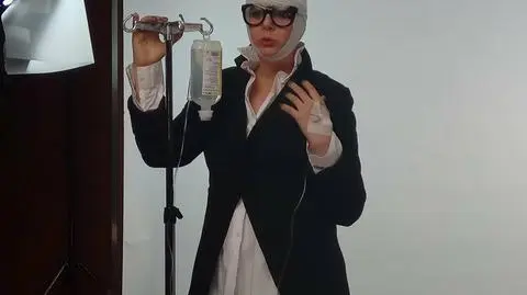 Karolina Korwin Piotrowska na planie spotu