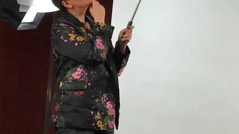 Karolina Korwin Piotrowska na planie spotu