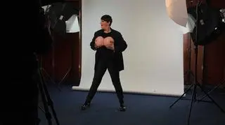 Karolina Korwin Piotrowska na planie spotu