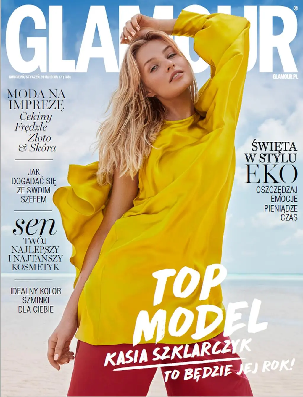 Kasia Szklarczyk na okładce Glamour