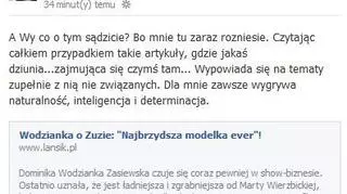 Klaudia Strzyżewska komentuje sprawę na swoim profilu na Facebooku