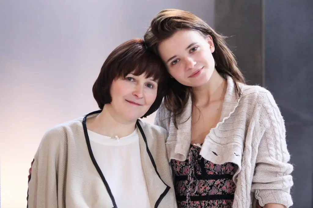 Klaudia z mamą