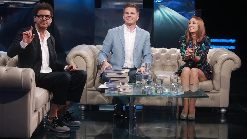 Kuba Wojewódzki,  Beata Pawlikowska, Filip Chajzer 