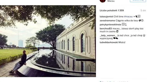 Łukasz Jemioł wypoczywa w Azji