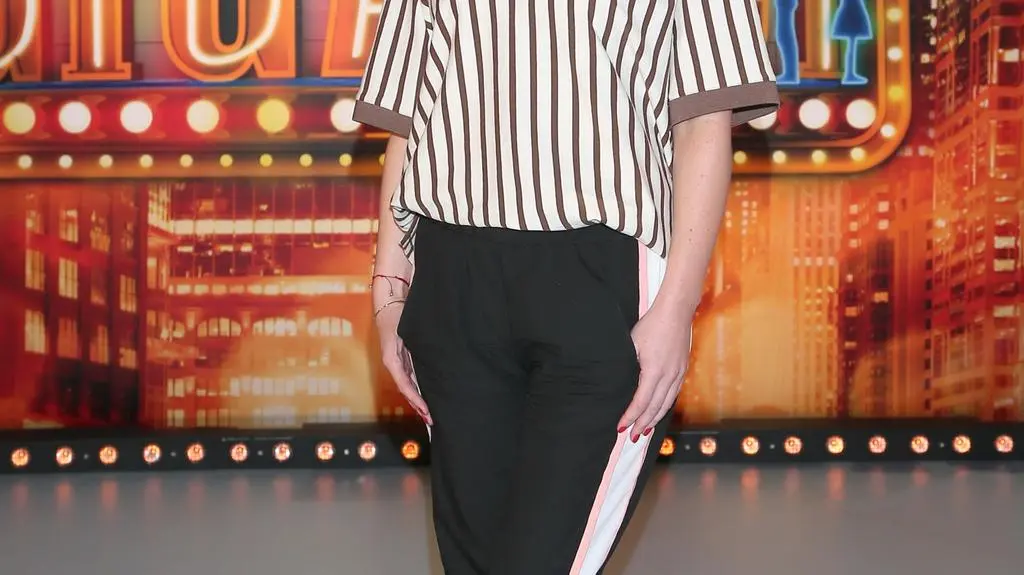 Magda Mołek na planie programu "Mali Giganci", 2016
