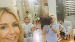 Małgorzata Rozenek na planie "W dobrym stylu"