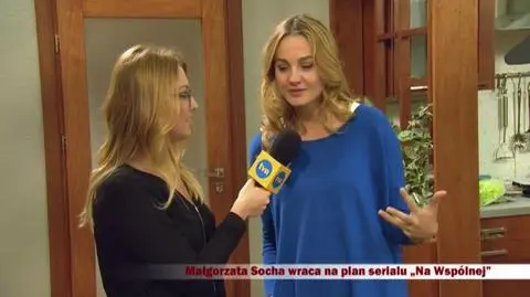 Małgorzata Socha wróciła na plan!