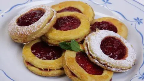 Marchewkowe ciasteczka kocie oczka