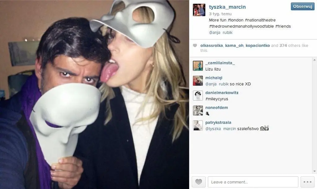 Marcin Tyszka i Anja Rubik