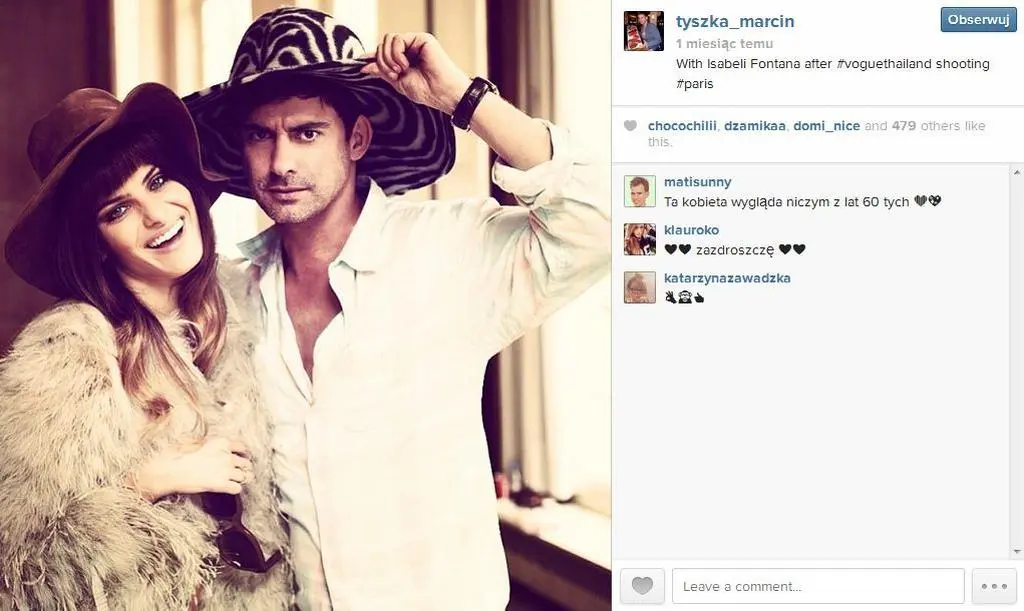 Marcin Tyszka i Isabeli Fontana