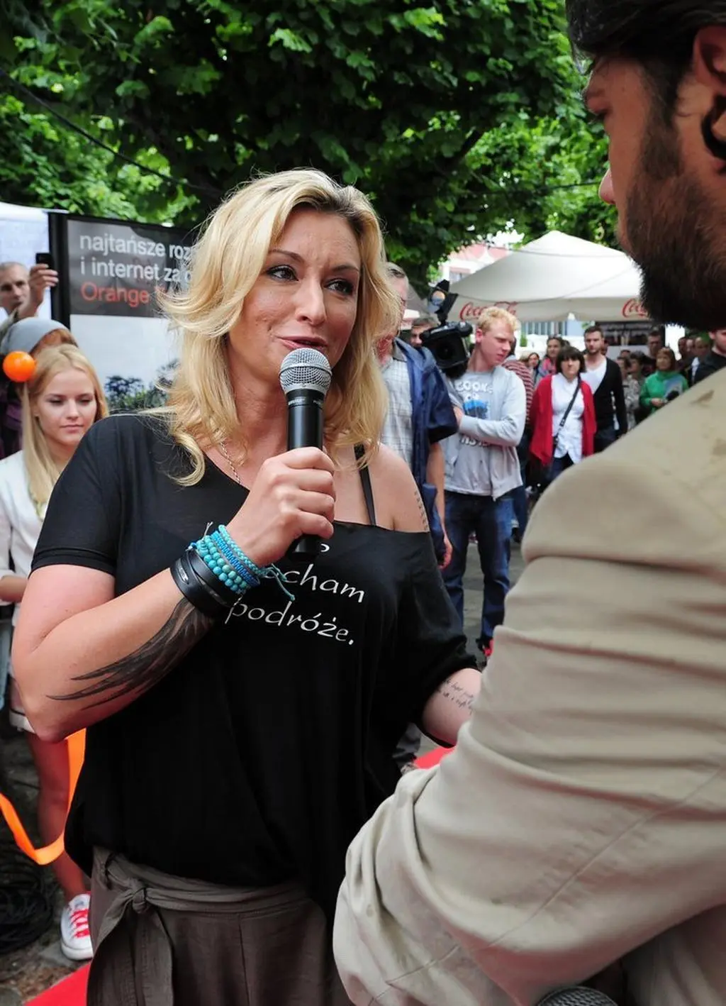 Martyna Wojciechowska na otwarciu wystawy