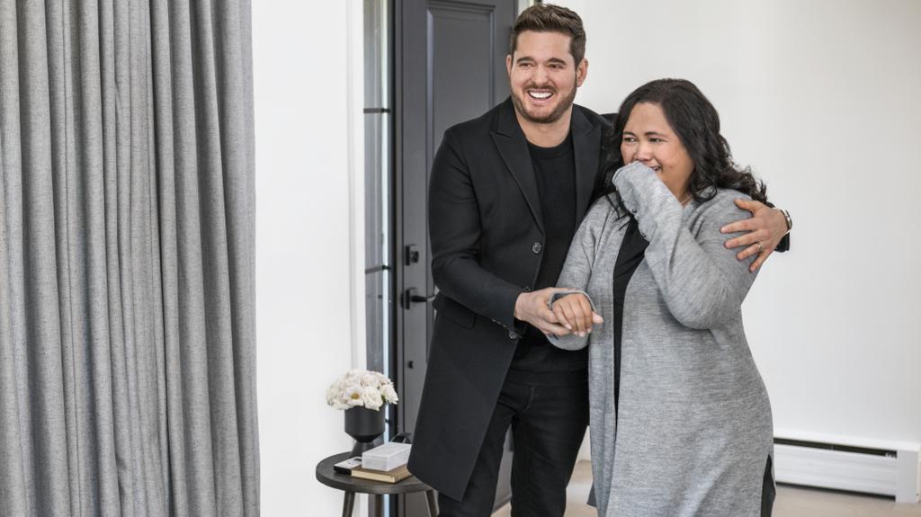 Michael Buble z wieloletnią opiekunką swego dziadka