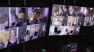 Między nami - ekrany podczas nagrania programu