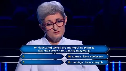 Milionerzy: Danuta nie grywa w monopol, więc potrzebowała aż dwóch kół!