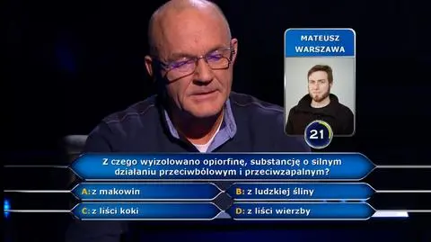 Milionerzy: Marek usłyszał pytanie za pół miliona i