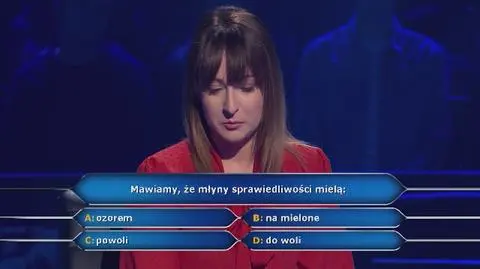 Milionerzy: Młyny sprawiedliwości dały Joannie 2 tysiące!