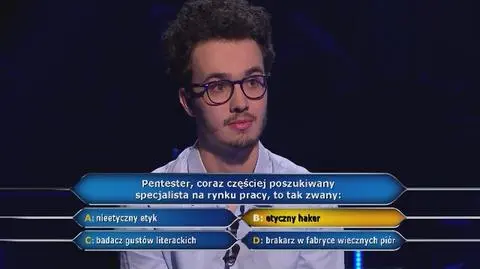 Milionerzy: Piotr strzelił, i to celnie