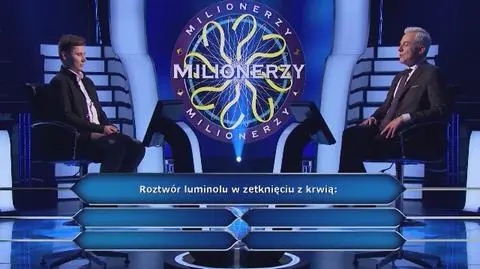 Milionerzy PRZED EMISJĄ W TV: Co to luminol?