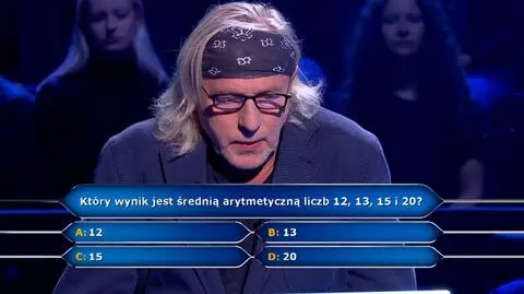 Milionerzy PRZED EMISJĄ W TV: Gracz miał policzyć średnią arytmetyczną