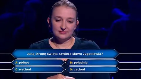 Milionerzy PRZED EMISJĄ W TV: Jaką stronę świata zawiera słowo Jugosławia?