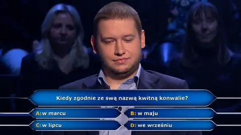 Milionerzy PRZED EMISJĄ W TV: Kiedy kwitną konwalie? Może publiczność pomoże!