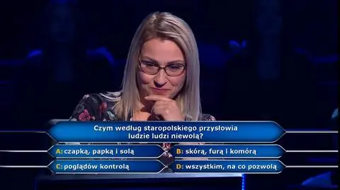 Milionerzy PRZED EMISJĄ W TV: "Pierwszy raz spotykam się z tym przysłowiem"