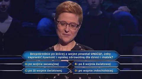 Milionerzy PRZED EMISJĄ W TV: Po której z wojen powstał UNICEF?