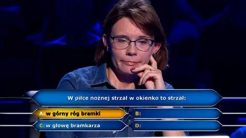 Milionerzy: Strzał w okienko, czyli w głowę bramkarza?