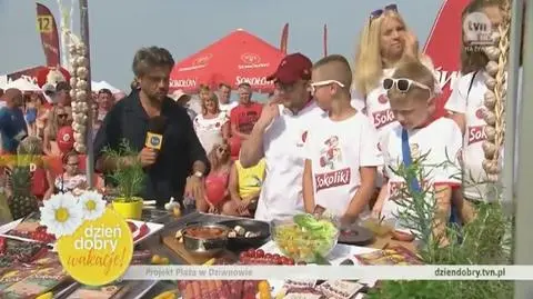 Na plaży w Dziwnowie kontrastowe potrawy