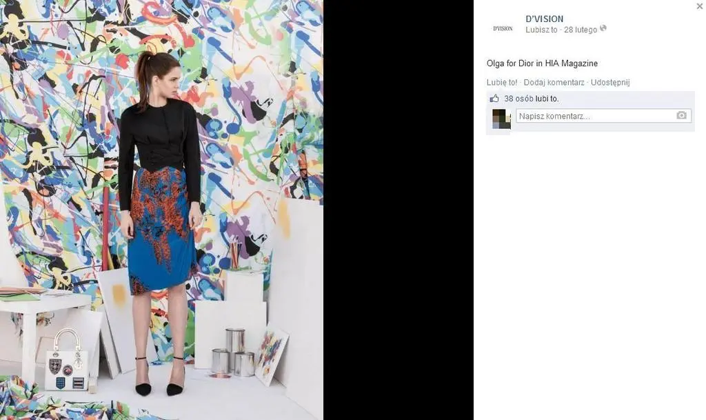 Olga dla Diora w "HIA Magazine"