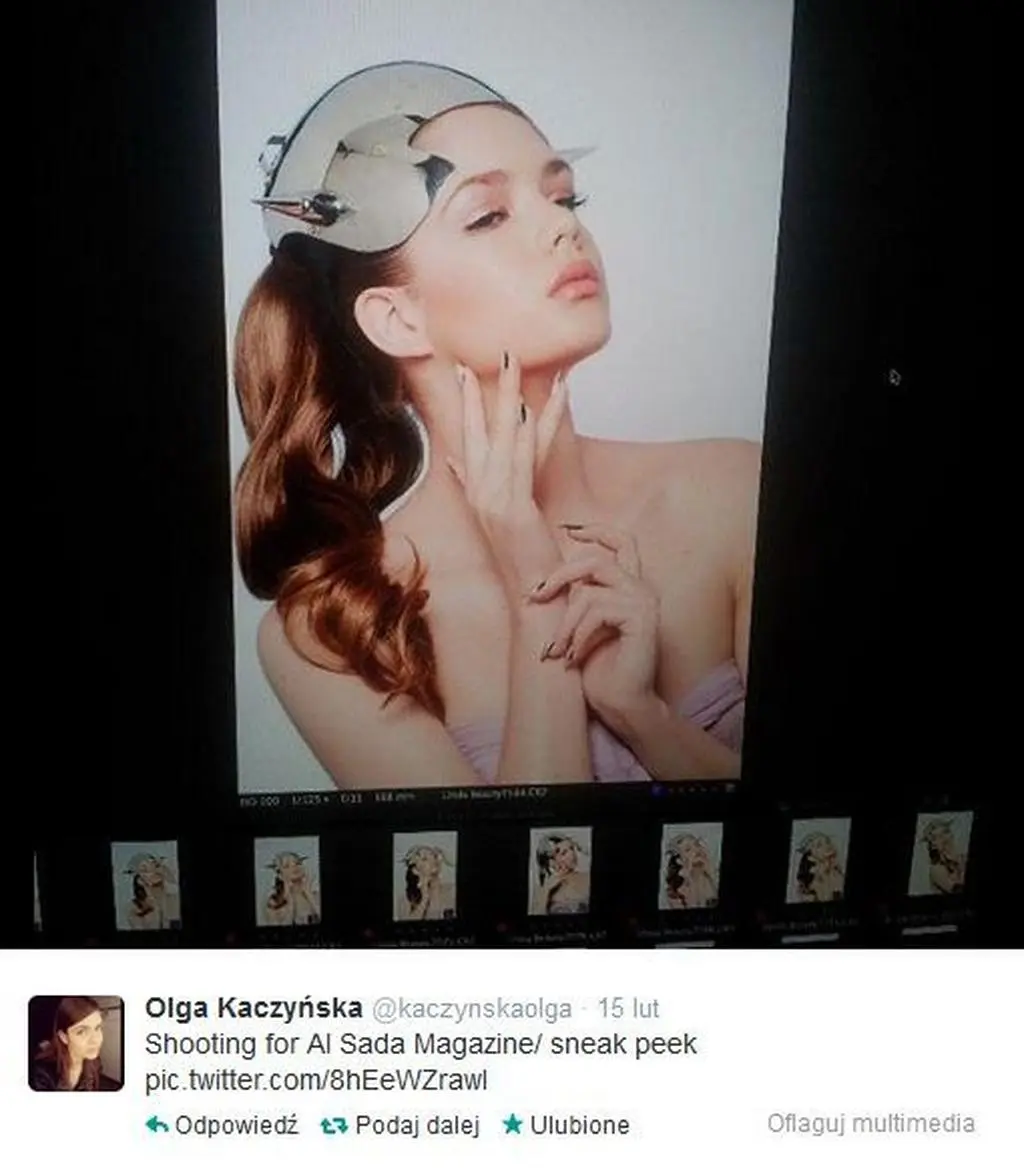 Olga podczas sesji dla magazynu "Al Sada"