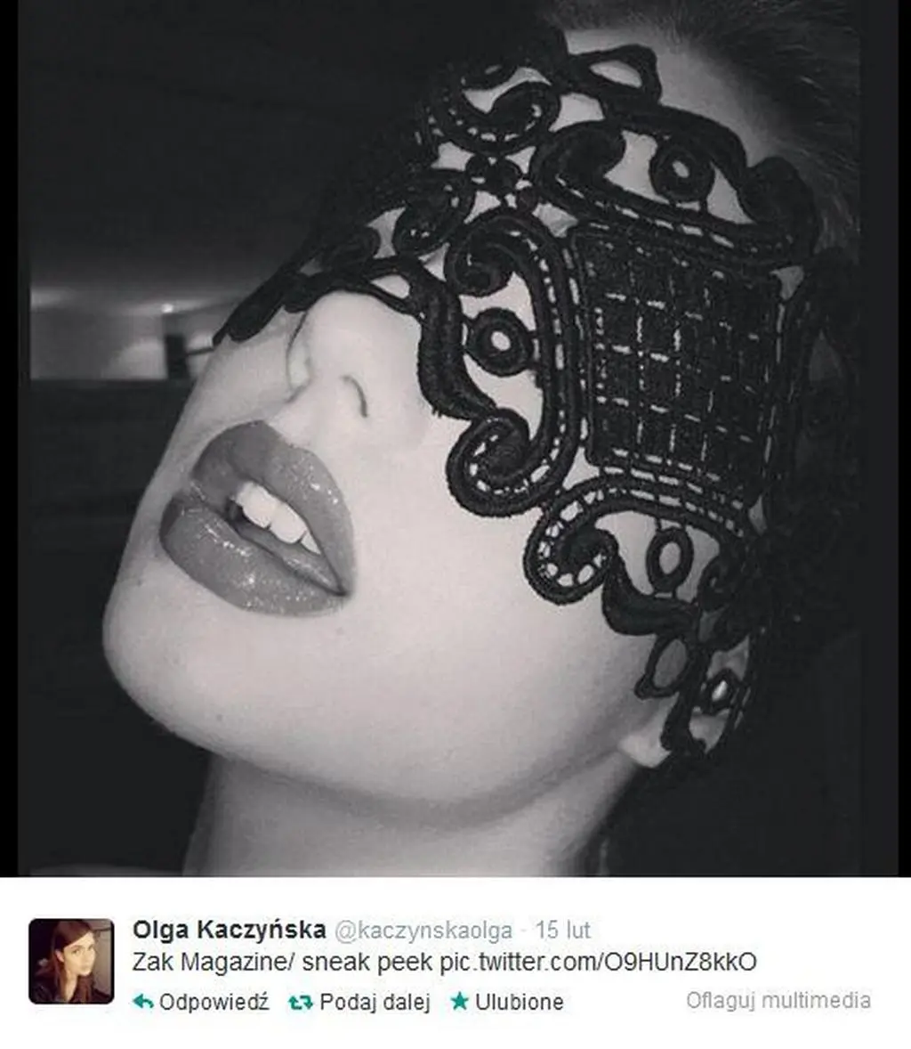 Olga podczas sesji dla magazynu "Zak"