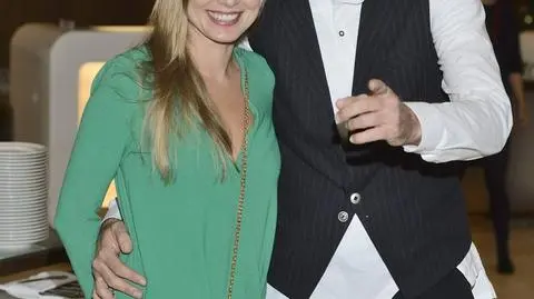 Ania Starmach i Pascal Brodnicki z żoną na gali rozdania TeleKamer 2015
