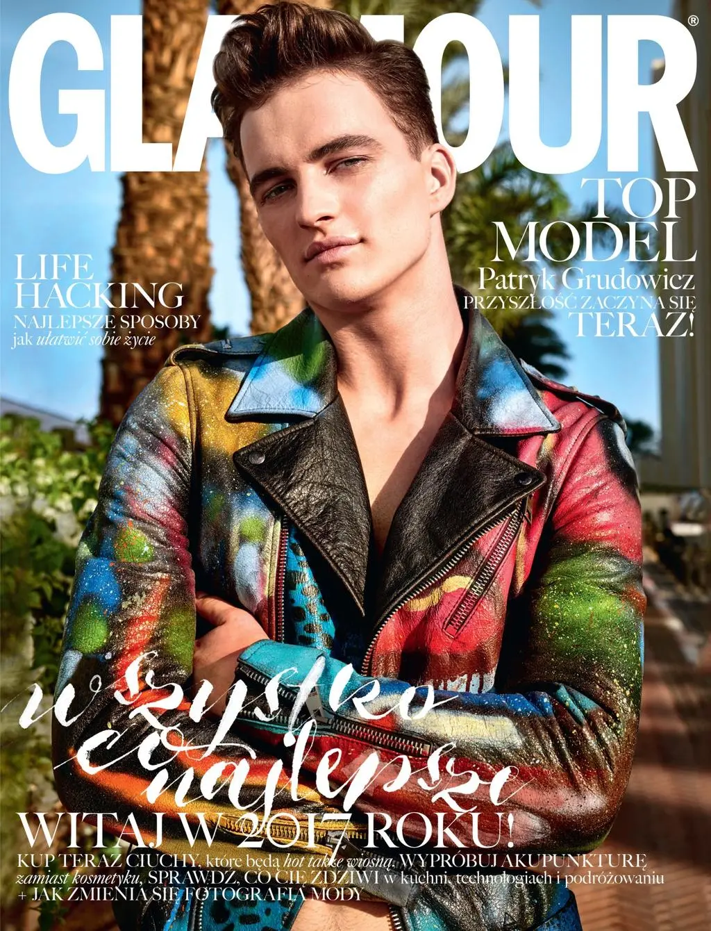 Patryk Grudowicz na okładce "Glamour"