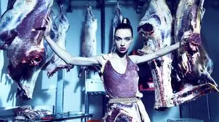 Sesja w rzeźni - kreacje z mięsa