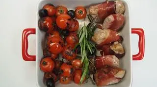Polędwiczki wieprzowe z pomidorkami
