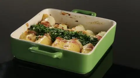 Pory zapiekane pod beszamelem