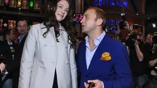 Ania Bałon w towarzystwie Borysa Szyca na premierze "Kac Wawa"