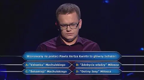 PRZEDPREMIEROWO: 4 pytania do miliona i 2 koła ratunkowe