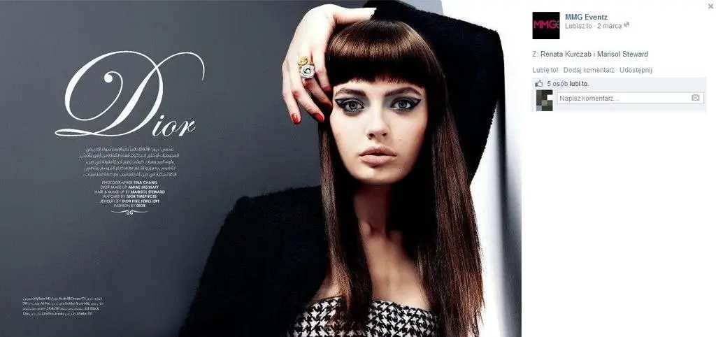 Renata Kurczab dla Dior