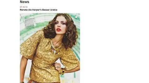 Renata Kurczab w sesji dla Harper's Bazaar