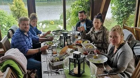 Tomasz Jakubiak w restauracji