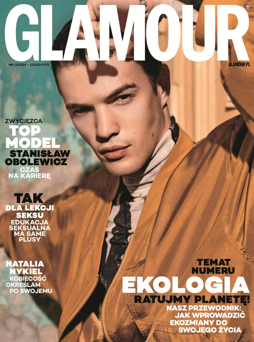 Top Model: Stanisław Obolewicz na okładce Glamour