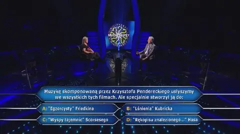 W jakim filmie pojawia się muzyka skomponowana przez Krzysztofa Pendereckiego? Pytanie za 500 000 zł!